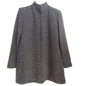 St. John Collection Women's Santana Black/White Pockets Full Zip 10 Blazer